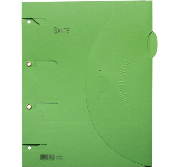 Lot de 6 Chemise perforée Smartfolder - Santé - A4
