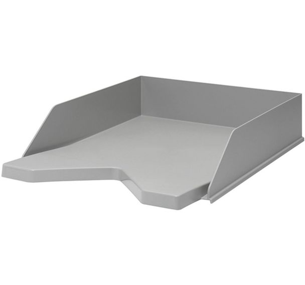 Lot de 6 Corbeille à courrier Business: gris: Re-Solution