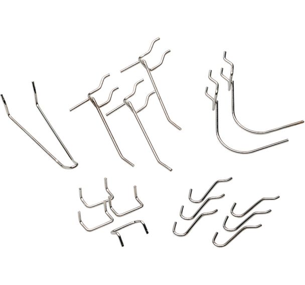 Lot de 6 Crochets pour panneaux perforés StorePlus Flex M 16