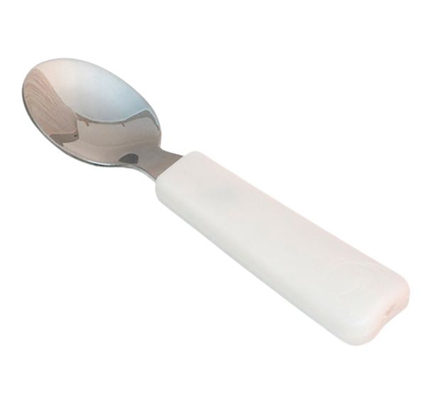 Lot de 6 Cuillère inox avec manche 100% biosourcé blanc