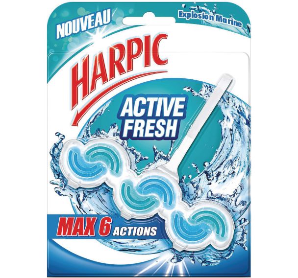 Lot de 6 Détergent détartrant pour cuvette parfum marine
