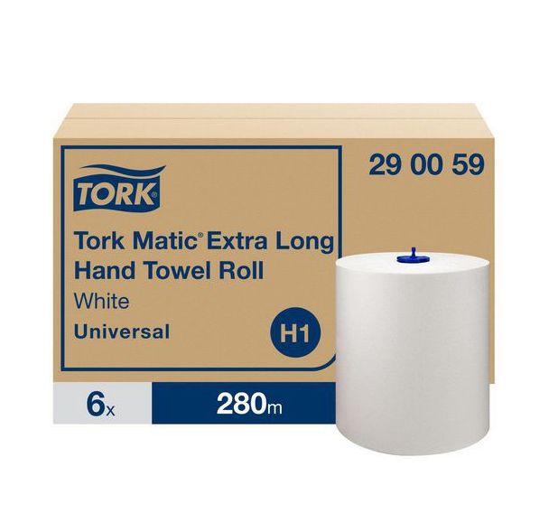 Lot de 6 Essuie-mains rouleau - Extra long - H1 Universal