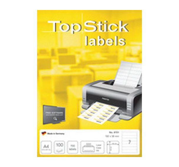 Lot de 6 Etiquettes pour dos de classeur étroit