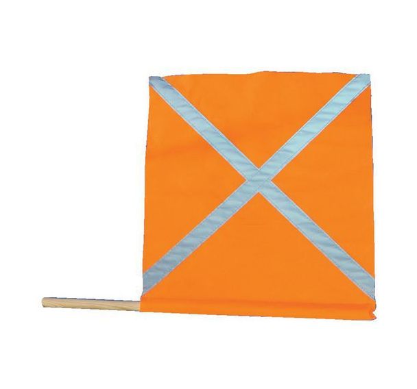 Lot de 6 Fanion fluo avec bandes rétroréfléchissantes - Orange
