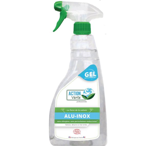 Lot de 6 Gel nettoyant alu-inox Ecocert en spray de 750 ml