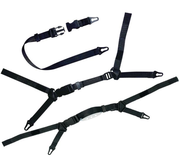 Lot de 6 Jugulaire 2 points en polyester - 20mm