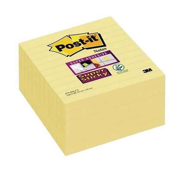 Lot de 6 Notes Super Sticky Post-it® Grands Formats