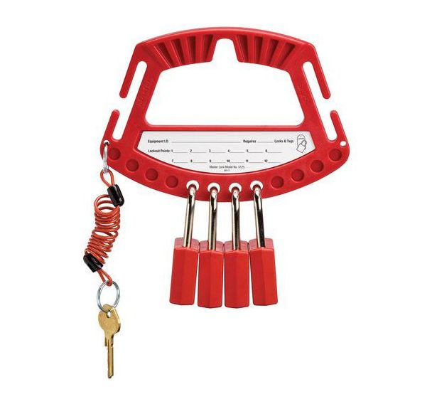 Lot de 6 Porte cadenas de consignation