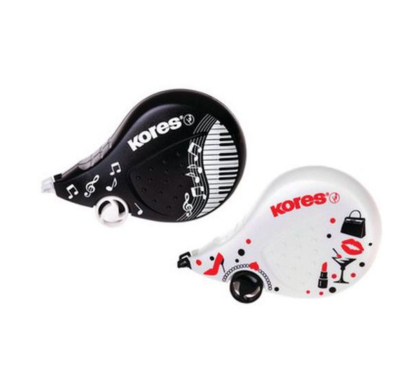 Lot de 6 Roller correcteur jetable ''BLACK & WHITE''