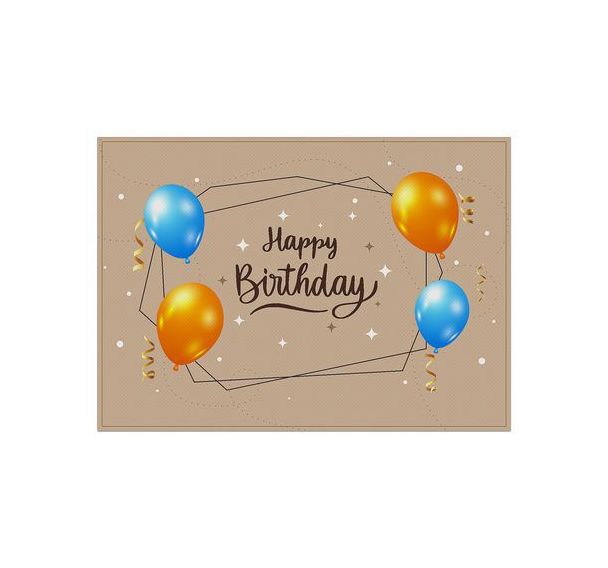 Lot de 6 Sets De Table Anniversaire Beige