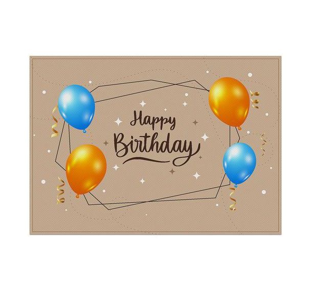 Lot de 6 Sets De Table Anniversaire Beige