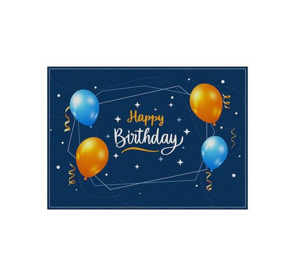 Lot de 6 Sets De Table Anniversaire Bleu