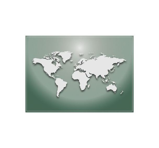 Lot de 6 Sets De Table Carte Du Monde Vert