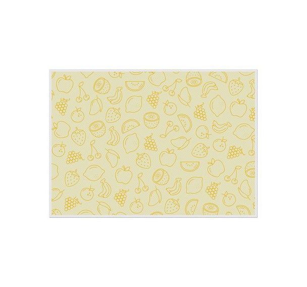 Lot de 6 Sets De Table Fruits Abstrait Jaune