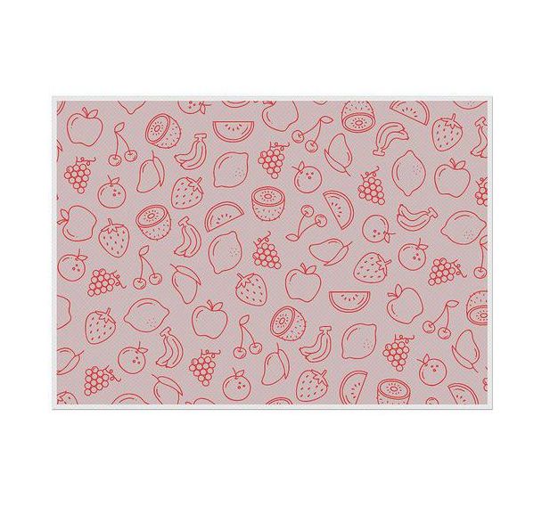Lot de 6 Sets De Table Fruits Abstrait Rouge