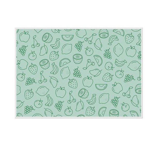 Lot de 6 Sets De Table Fruits Abstrait Vert