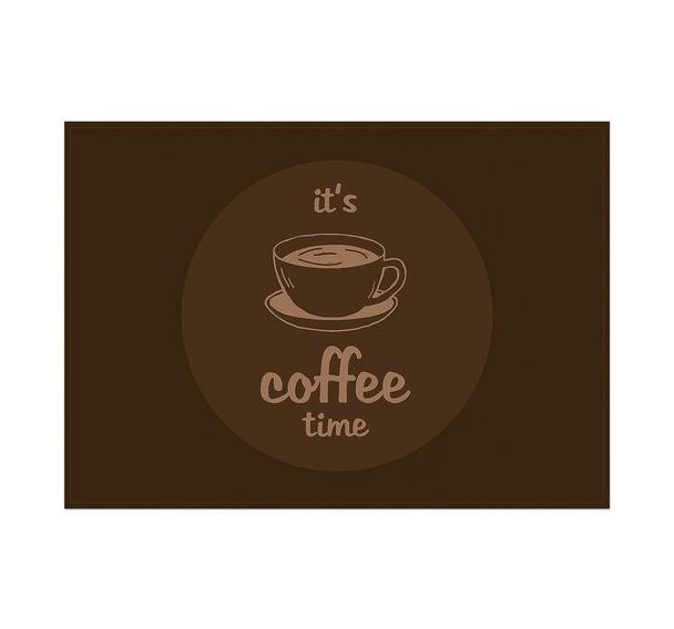 Lot de 6 Sets De Table L'heure Du Café Marron Foncé