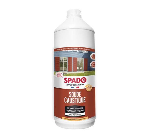 Lot de 6 Soude Caustique Gel - 1L - Spado