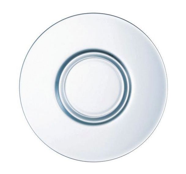 Lot de 6 Sous tasse ronde Aroma en verre trempé - 14 cm