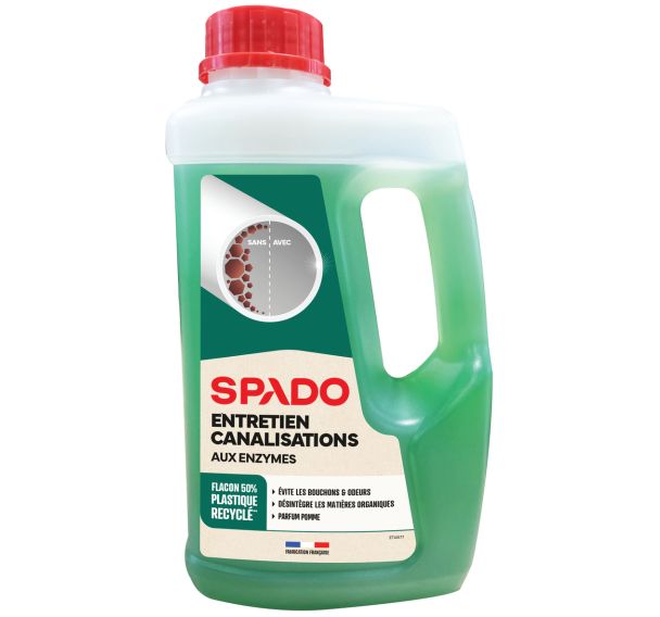 Lot de 6 Spado entretien canalisations biologique 1L