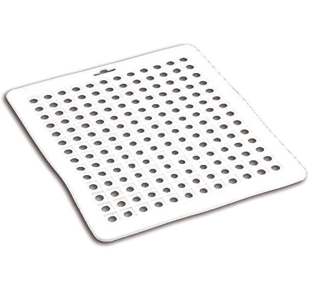 Lot de 6 Tapis d'évier souple en plastique blanc antidérapant