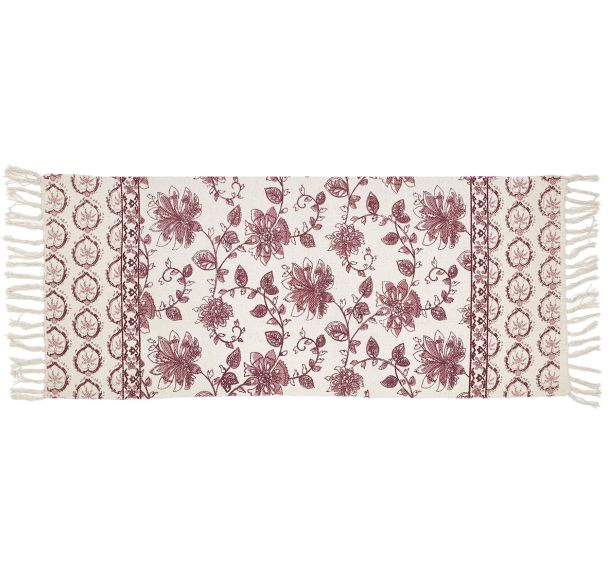 Lot de 6 Tapis de sortie de bain Bohème chic - Coton - 50x120 cm