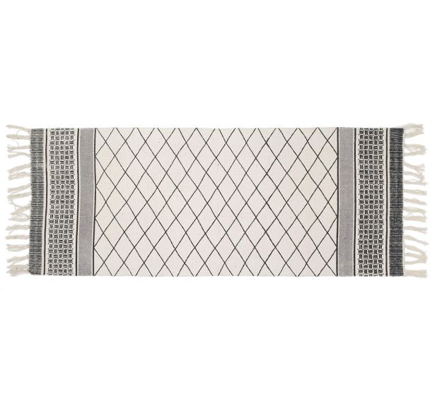 Lot de 6 Tapis de sortie de bain Sahara gris - Coton - 50x120 cm
