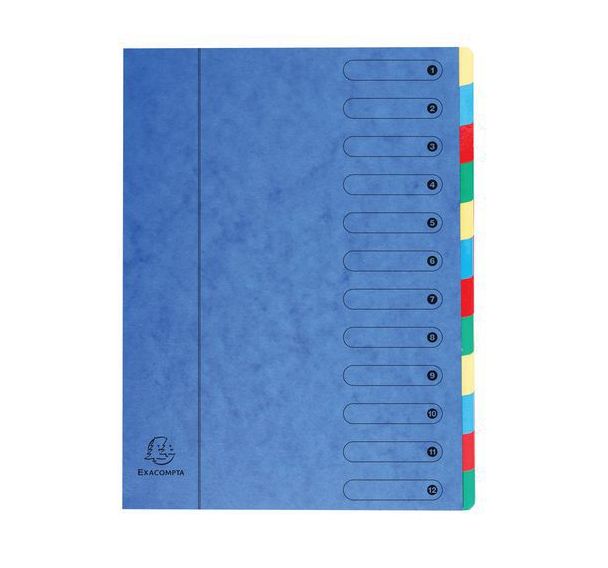 Lot de 6 Trieur extensible harmonika sans élastique 12 compartiments