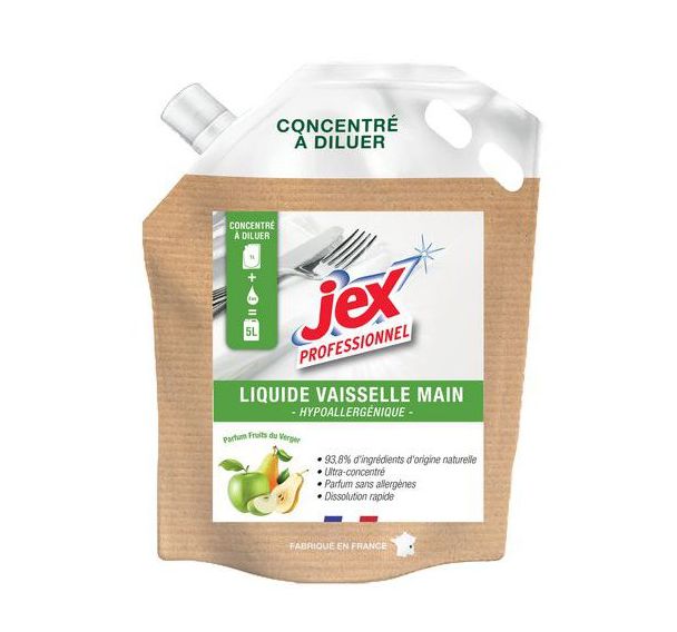 Lot de 6 Ultra concentré à diluer liquide vaisselle - 1L - Jex