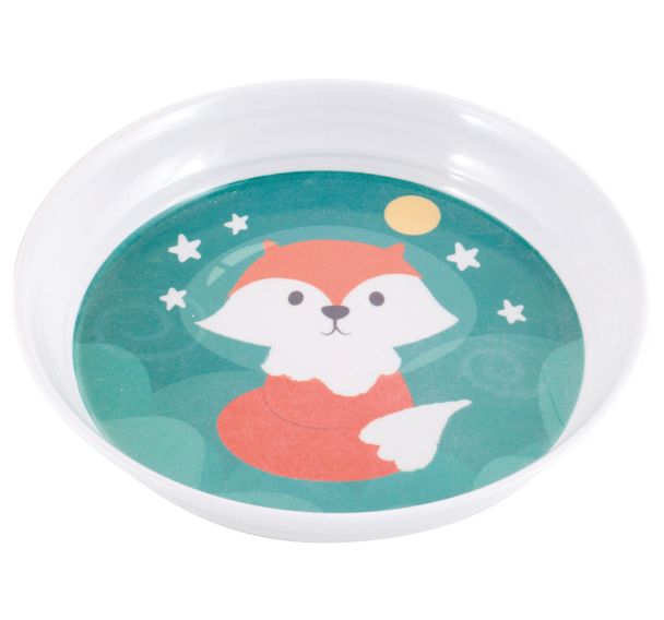 Lot de 6 assiettes creuses Ø 18,5 cm mélamine blanche - renard