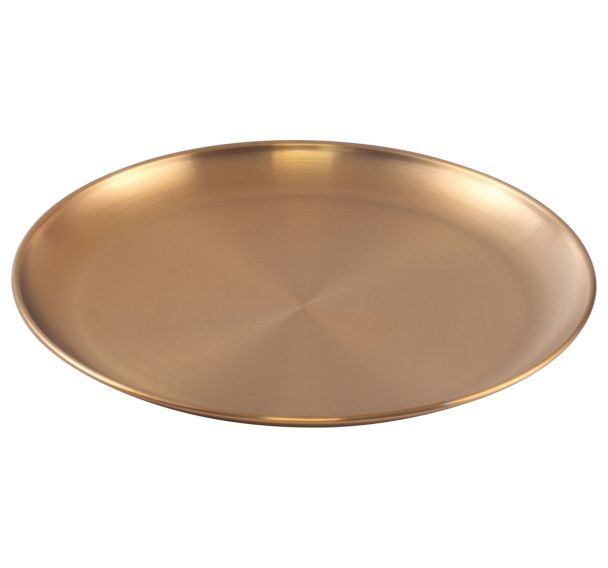 Lot de 6 assiettes dorées inox Plastorex
