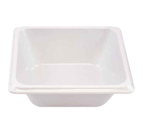 Lot de 6 bacs mélamine GN 1/6 - 17.6 x 16.2 x 6.5 cm - blanc