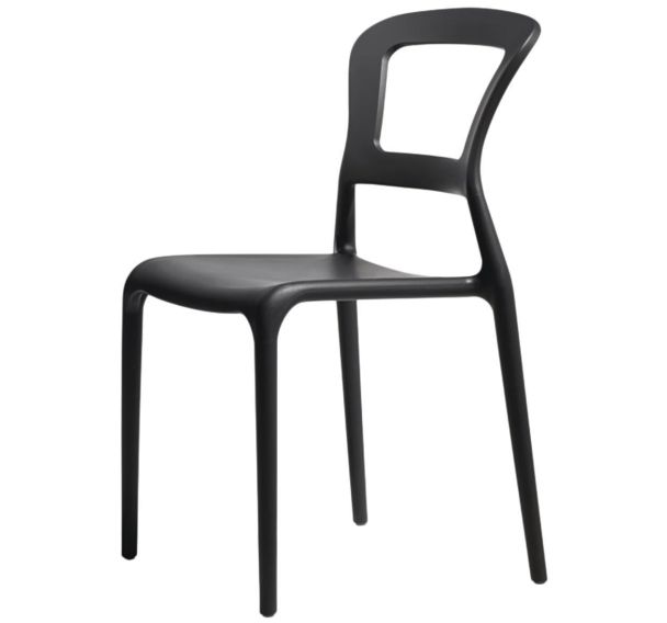 Lot de 6 chaises Pepper 4 pieds - anthracite