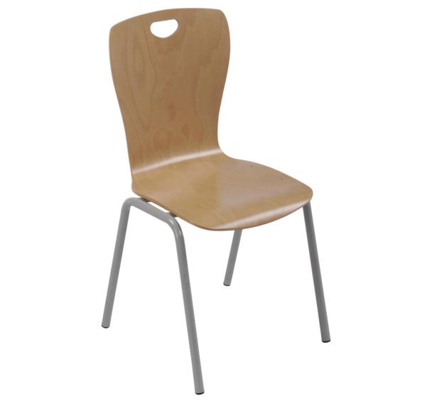 Lot de 6 chaises coque bois Narval - Manutan Expert