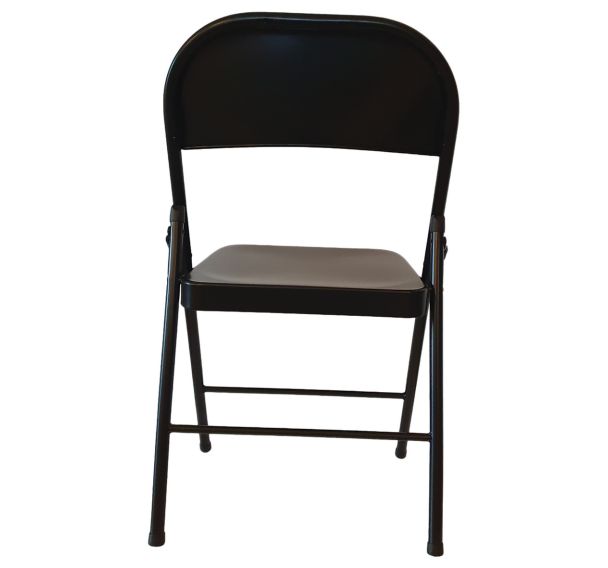 Lot de 6 chaises pliantes métal noir Dalva