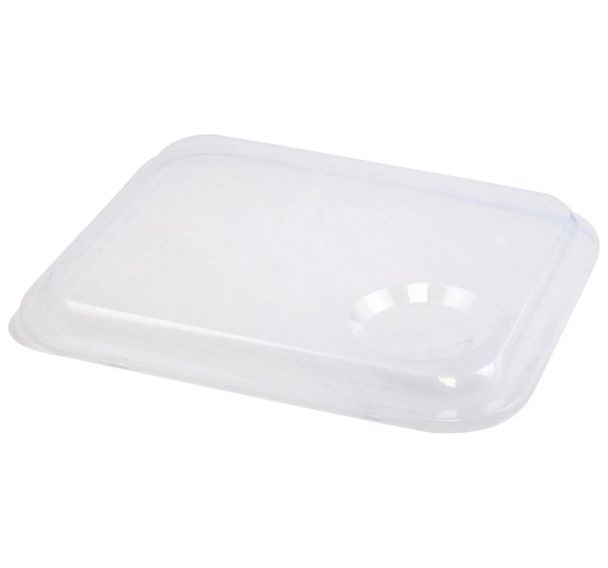 Lot de 6 couvercles polypropylène pour plateau inox 4 compartiments
