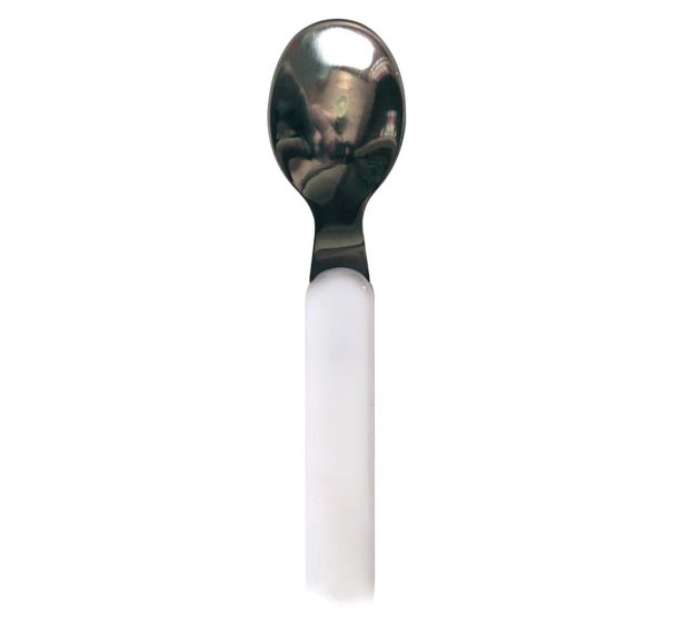 Lot de 6 cuillères blanches inox