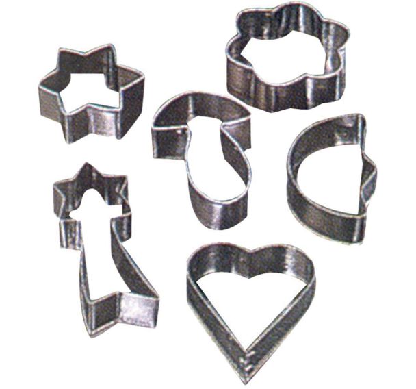Lot de 6 découpoirs à pâtes en inox