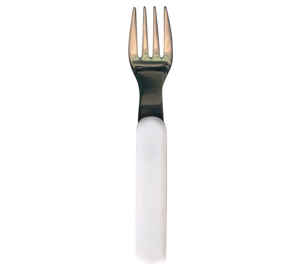 Lot de 6 fourchettes blanches inox