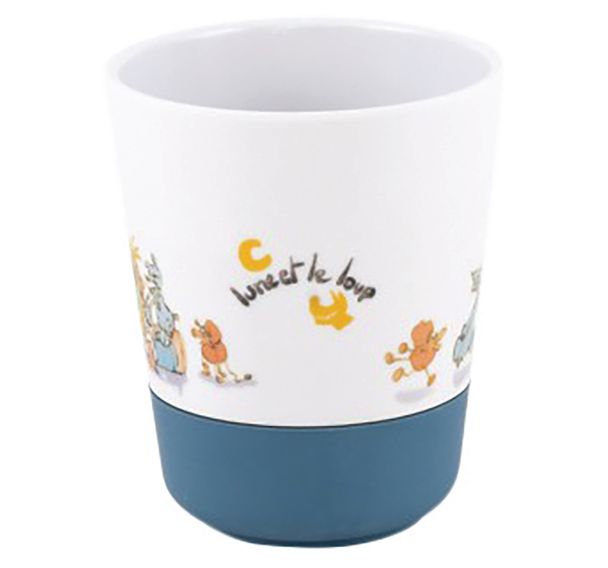 Lot de 6 gobelets bébé antidérapants en mélamine - 16 cl - Plastorex