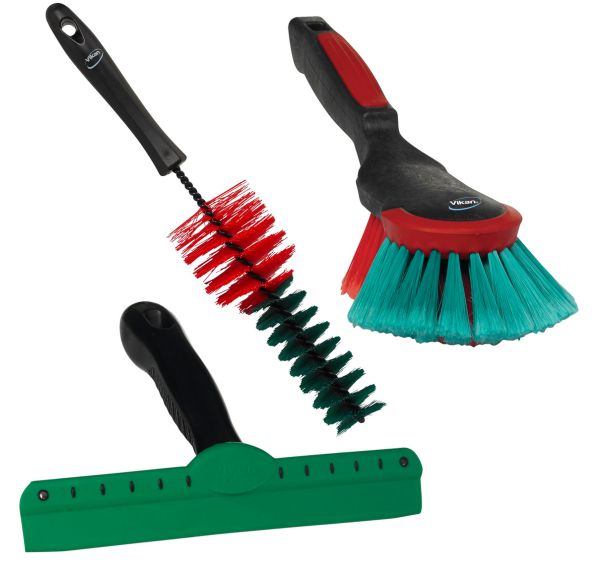Lot de 6 kits de transport avec brosse et raclette pare-brise