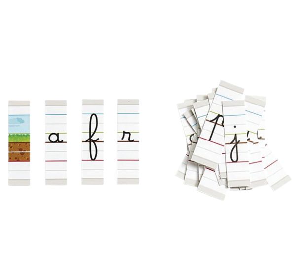 Lot de 6 lettres cursives petit format