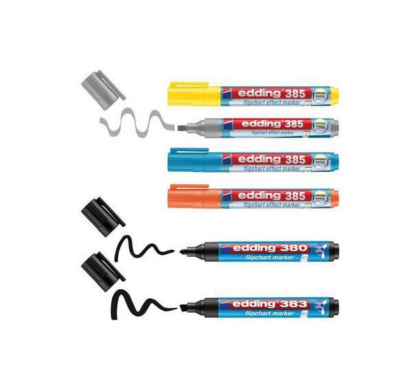 Lot de 6 marqueurs assortis pour chevalet e-385 e-380 e-383