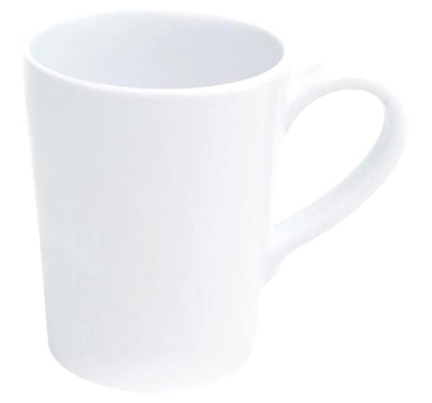 Lot de 6 mugs 33,5 cl - mélamine blanche