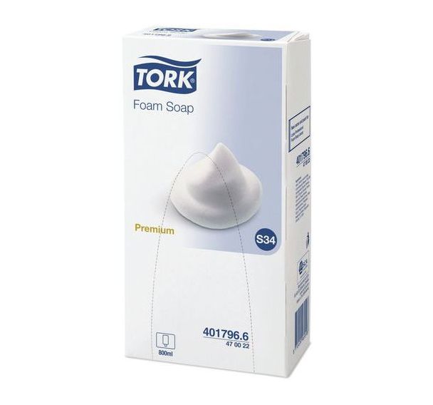 Lot de 6 recharges de savon mousse Tork - 800 mL