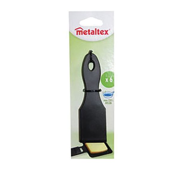 Lot de 6 spatules à raclette en nylon noir