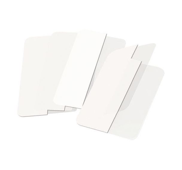 Lot de 72 Index de signalisation, permanents, 12 x 25 mm blanc