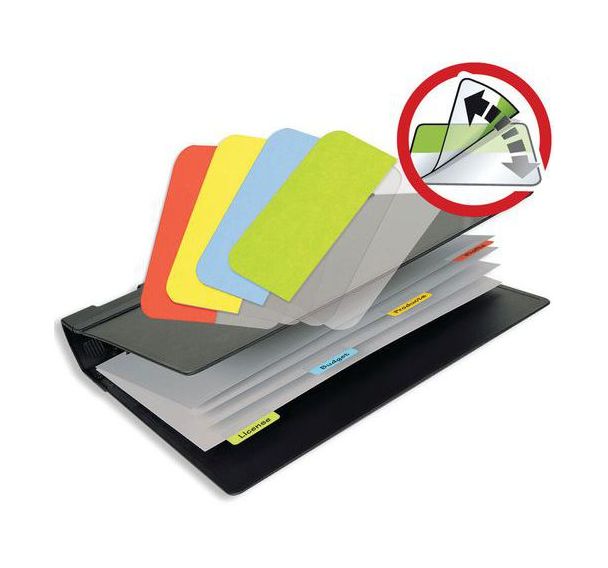 Lot de 72 Index de signalisation, repositionnables, 12 x 25 mm