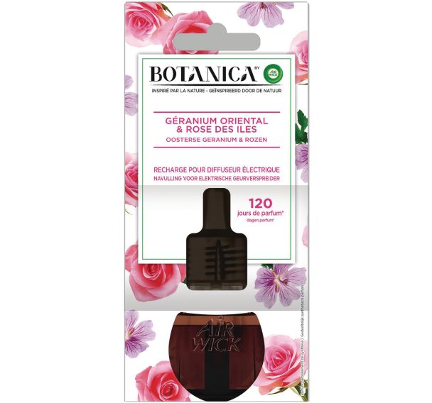 Lot de 7 Désodorisant Recharge Electrique Géranium/Rose 19ml