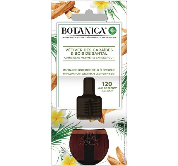 Lot de 7 Désodorisant Recharge Electrique Vétiver/Bois Santal 19ml